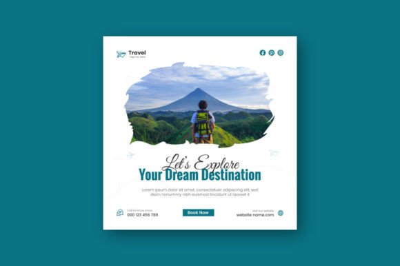 Adventure Travel Social Media Post Design