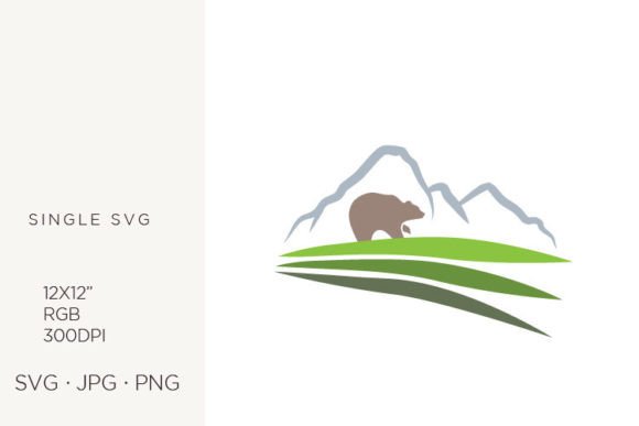 Bear and Mountain Landscape Digital Art Guide