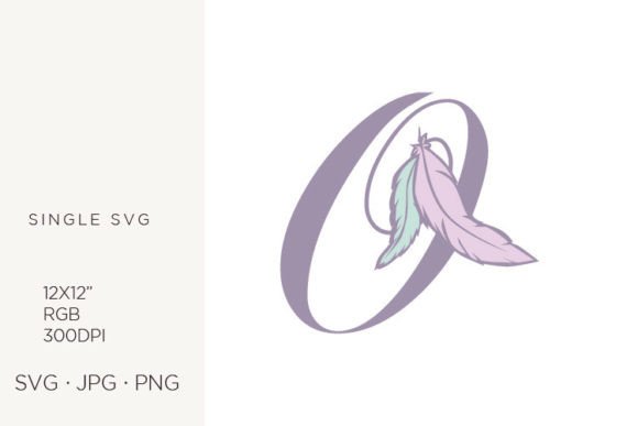 Bohemian Feather, Boho Letter O: Elevating Digital Design with Artistic Versatility