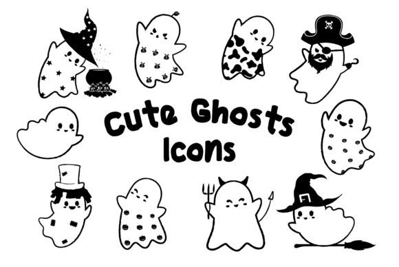 Cute Ghosts Icons - for Crafters: A Strategic Asset for Seasonal Design and Brand Engagement