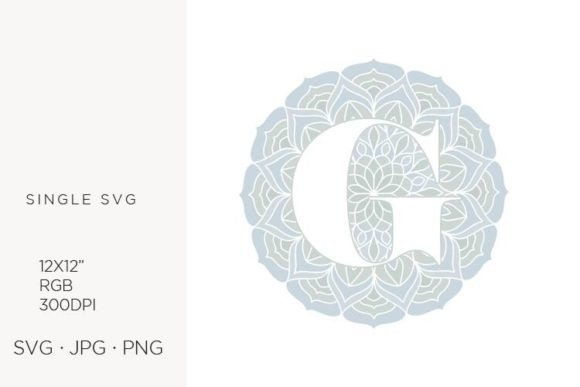 Mandala Monogram Letter G: A Versatile Vector Asset for Designers and Crafters