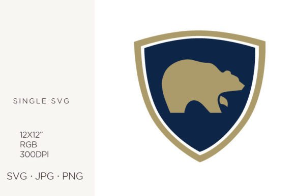 Modern Shield with Bear Logo: A Versatile Digital Asset for Branding and Creative Projects