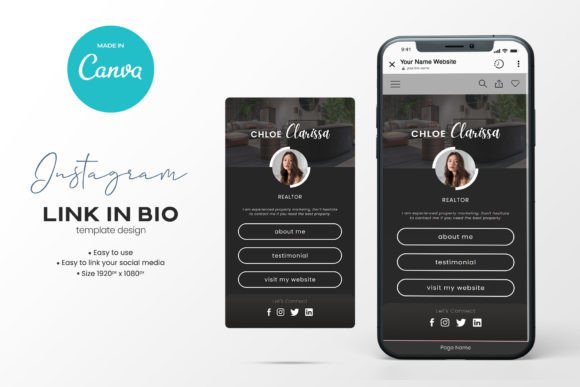 Streamline Your Instagram Strategy with Link in Bio Canva Template 03