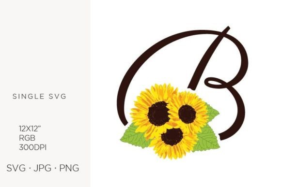 Sunflowers Letter B: Creative SVG Art Guide