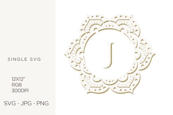 Unlocking Creative Potential with the J Letter Inside Floral Mandala Frame